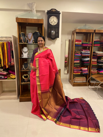 Pink Butte All Over Wedding Saree