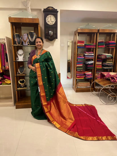 Traditional Green And Red Muhurtham Collections 