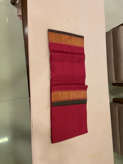 Semi Korvai Ahimsa Silk Saree 9 yards