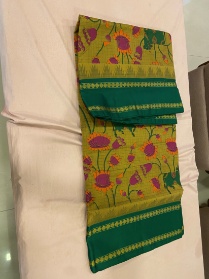 Cotton Kalamkari 9 yards Saree