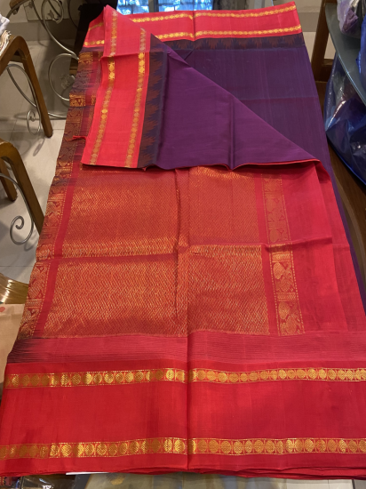 Double Peate Korvai Silk Cotton