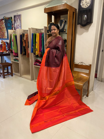 Lite Weight Ahimsa Silk Saree