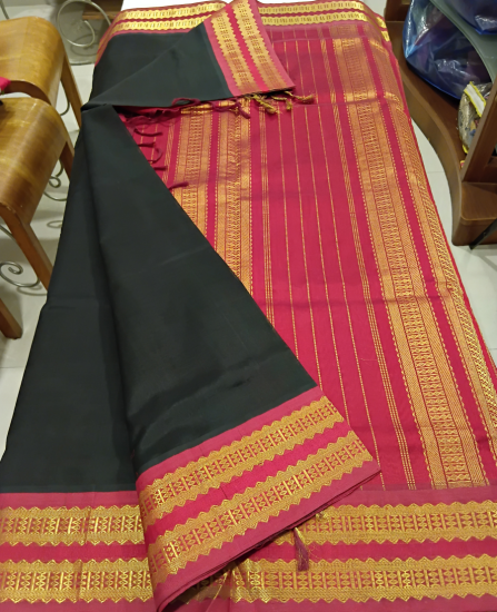 Double Pettai Korvai Silk Cotton Saree